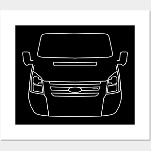 Ford Transit van outline graphic (white) Posters and Art